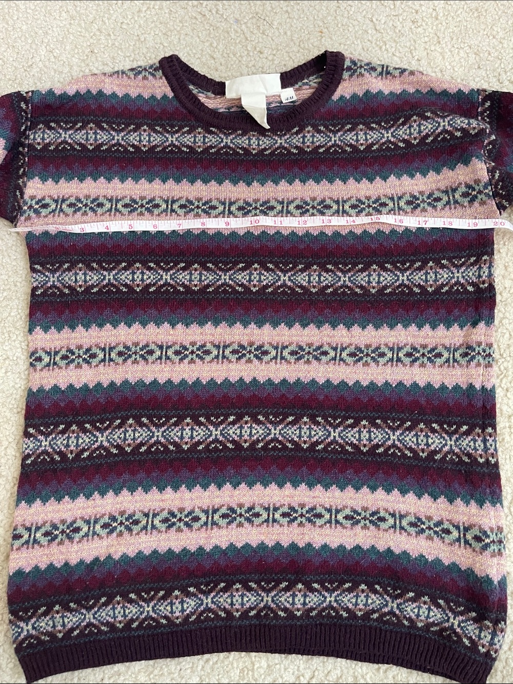 H&M Multicolor Patterned Knit Sweater Size small - Picture 6 of 7